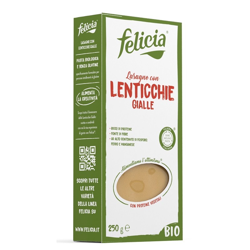 Andriani Felicia Bio Lasagne Lenticchie Gialle Con Riso Integrale 250 G