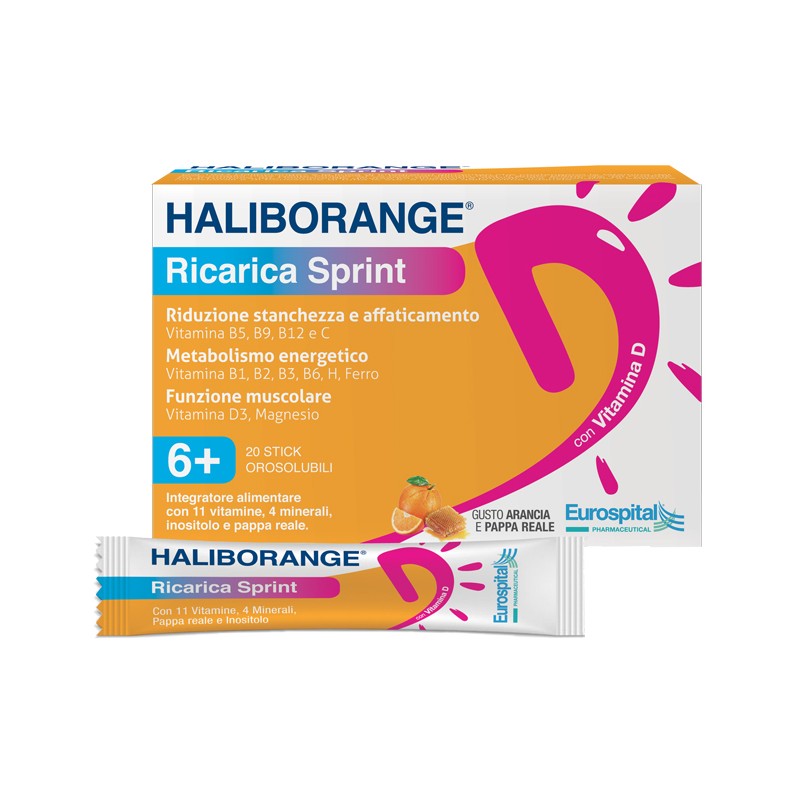 Eurospital Haliborange Ricarica Sprint 20 Stick Pack 2 G