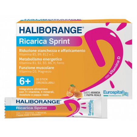 Eurospital Haliborange Ricarica Sprint 20 Stick Pack 2 G