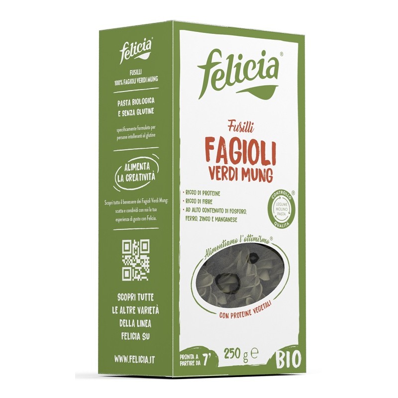 Andriani Felicia Bio Fusilli Fagioli Verdi Mung 250 G