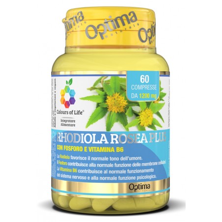 Optima Naturals Colours Of Life Rhodiola Rosea Plus 60 Compresse 1200 Mg