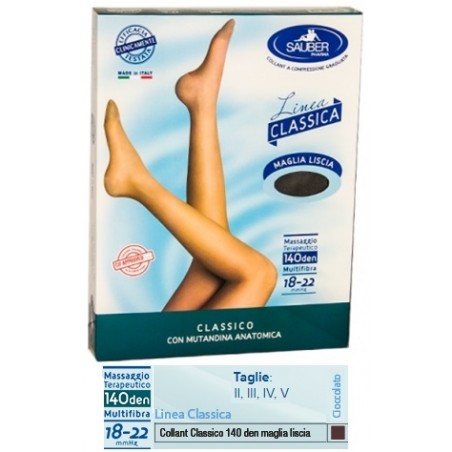 Desa Pharma Sauber Classico Collant 140 Denari Maglia Liscia Cioccolato 4