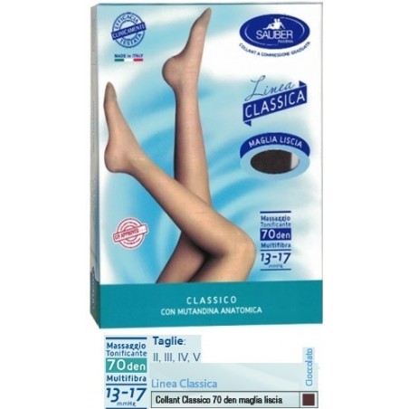 Desa Pharma Sauber Classico Collant 70 Denari Maglia Liscia Cioccolato 2