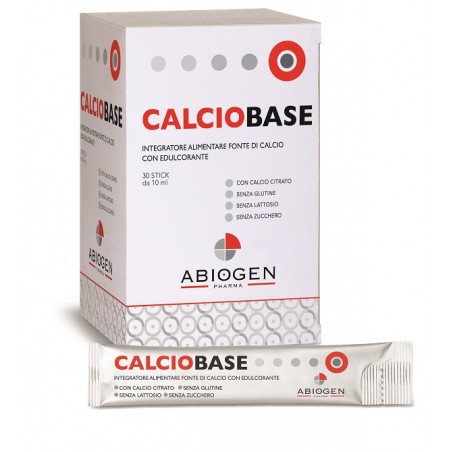 Abiogen Pharma Calciobase 30 Stick Da 10 Ml Senza Zuccheri Aggiunti Senza Glutine E Senza Lattosio