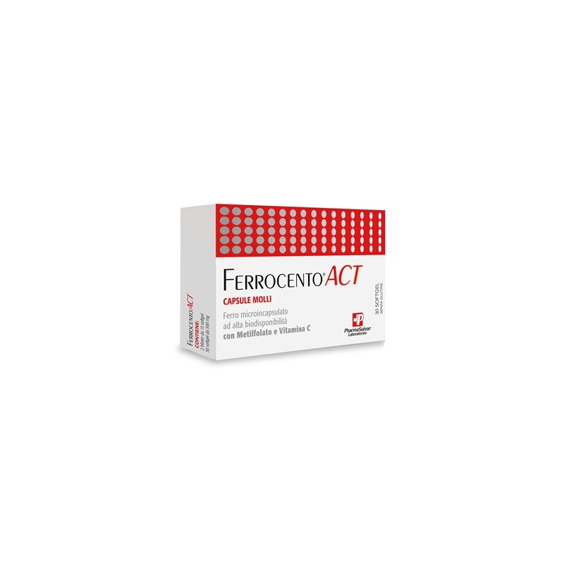 Pharmasuisse Laboratories Ferrocento Act 30 Capsule Molli