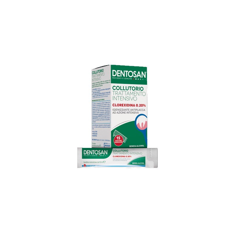 Recordati Dentosan Collutorio Monodose Intensivo 0,20% 15 Bustine Da 10 Ml