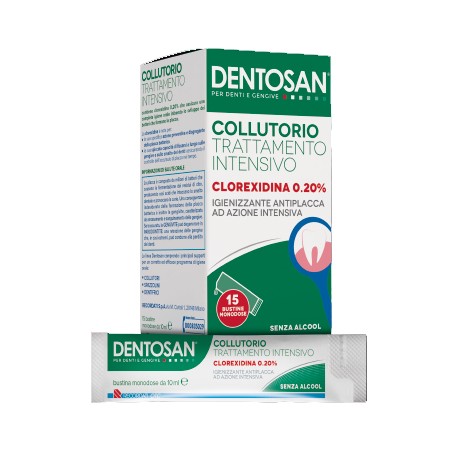 Recordati Dentosan Collutorio Monodose Intensivo 0,20% 15 Bustine Da 10 Ml