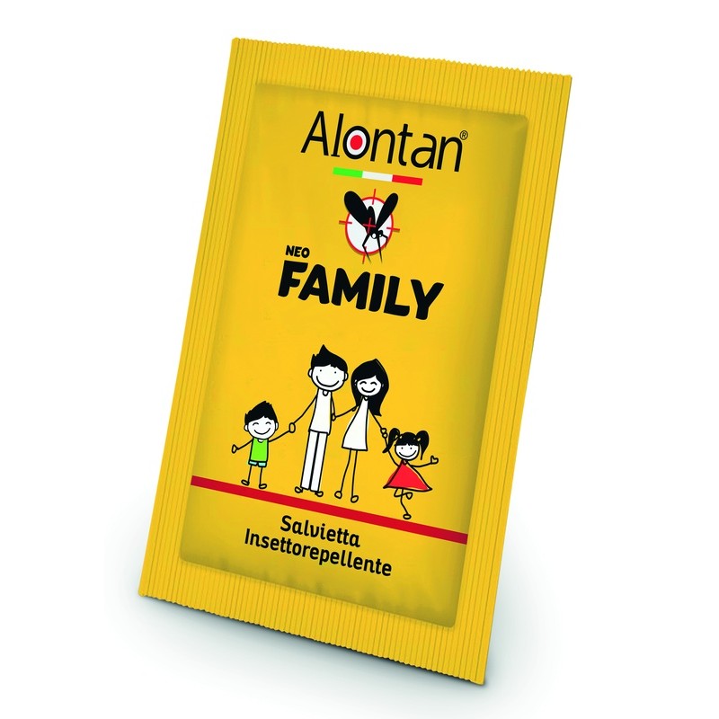 Pietrasanta Pharma Alontan Neo Family Salviette 12 Pezzi Icaridina 10%