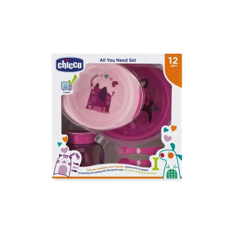 Chicco Set Pappa 12 Mesi+ Rosa