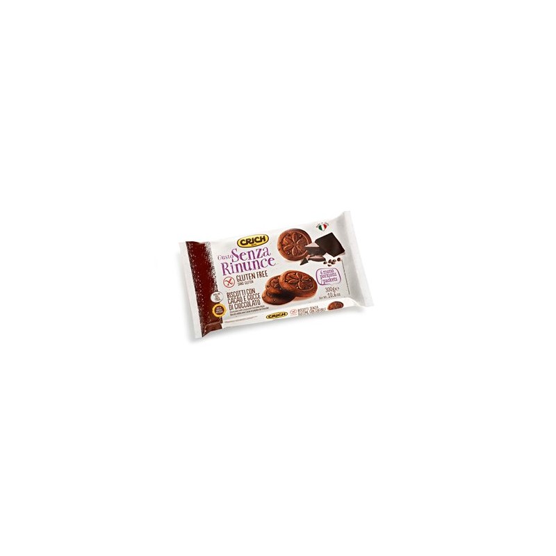 Nuova Ind. Biscotti Crich Gusto Senza Rinunce Biscotti Cacao E Gocce Di Cioccolato 300 G