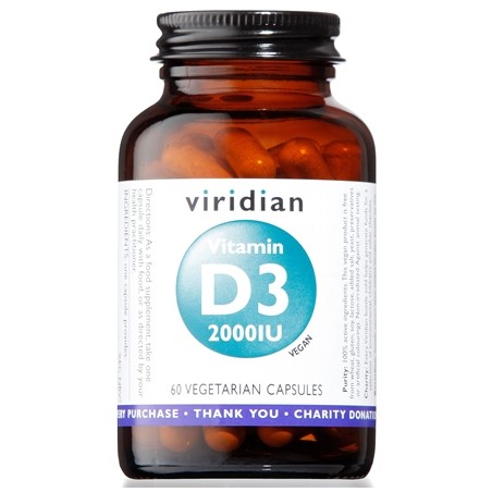 Natur Viridian Vitamin D3 2000iu 60 Capsule