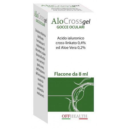 Offhealth Gocce Oculari Alocross Acido Ialuronico Cross-linkato 0,2% E Aloe Vera 8 Ml