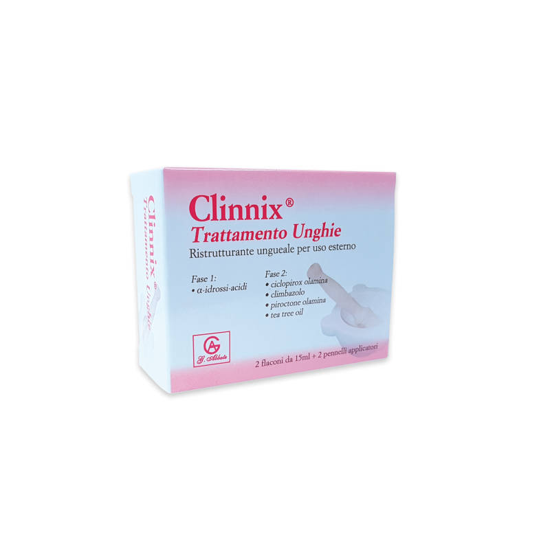 Abbate Gualtiero Clinnix Trattamento Unghie 2 Flaconi 15 Ml + 2 Pennelli Applicatori