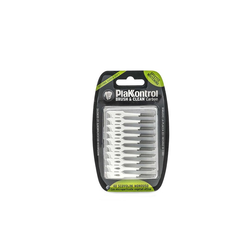 Ideco Plakkontrol Brush & Clean Carbon 40 Pezzi