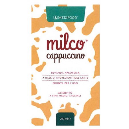 Piam Farmaceutici Medifood Milco Bevanda Aproteica Cappuccino 6 X 200 Ml