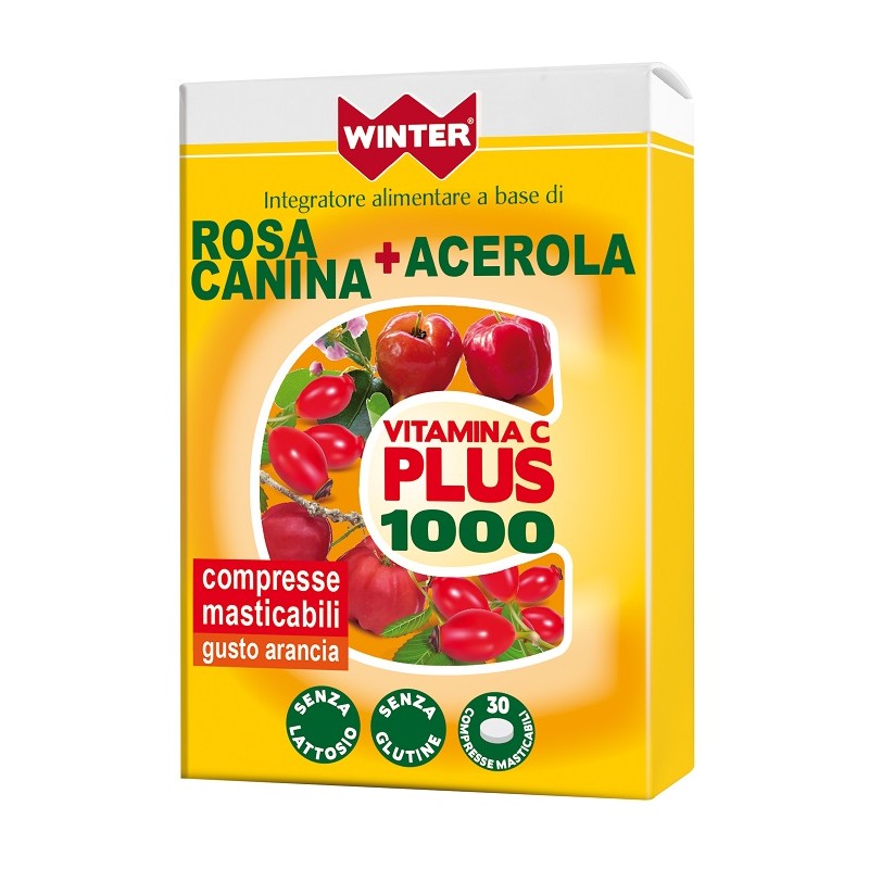 Gdp -general Dietet. Pharma Winter Vitamina C Plus 1000 Rosa Canina + Acerola 30 Compresse Masticabili