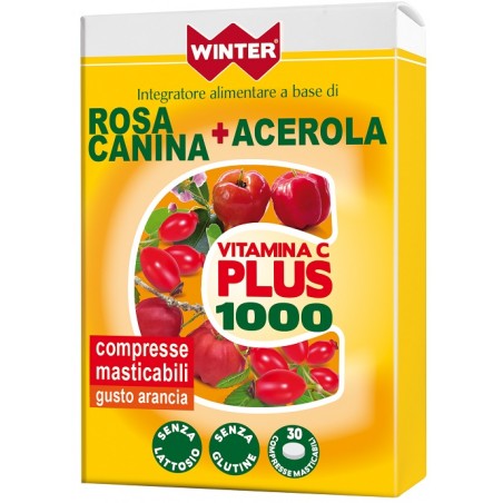 Gdp -general Dietet. Pharma Winter Vitamina C Plus 1000 Rosa Canina + Acerola 30 Compresse Masticabili