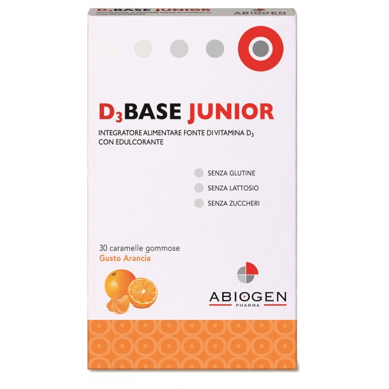 Abiogen Pharma D3base Junior 30 Caramelle Gommose Arancia