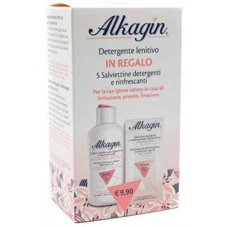 Ist. Ganassini Alkagin Ph 7 Lenitivo Detergente + Salviette 5 Pezzi