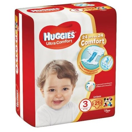 Kimberly Clark Italia Pannolino Huggies Ultra Comfort Base 3 21 Pezzi