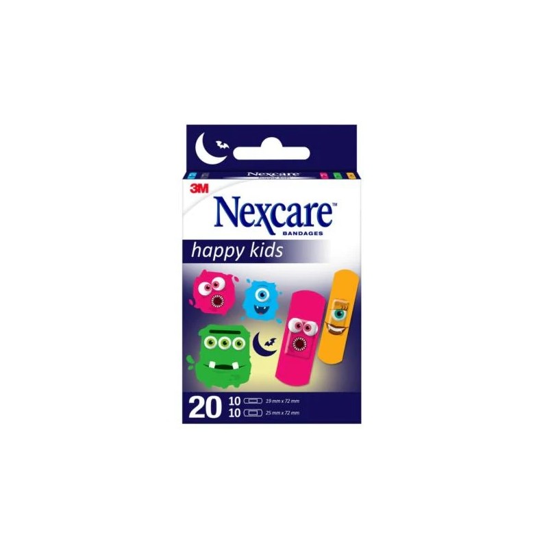 3m Italia Cerotti Nexcare Kids Plasters Monsters 20 Pezzi Assortiti