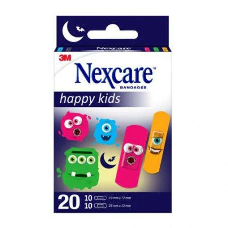 3m Italia Cerotti Nexcare Kids Plasters Monsters 20 Pezzi Assortiti