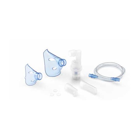 Air Liquide Medical Syst. Soffio Cube Kit Accessori Ricambio Con Ampolla, Boccaglio E Focella Nasale, Maschera Pediatrica E Adul