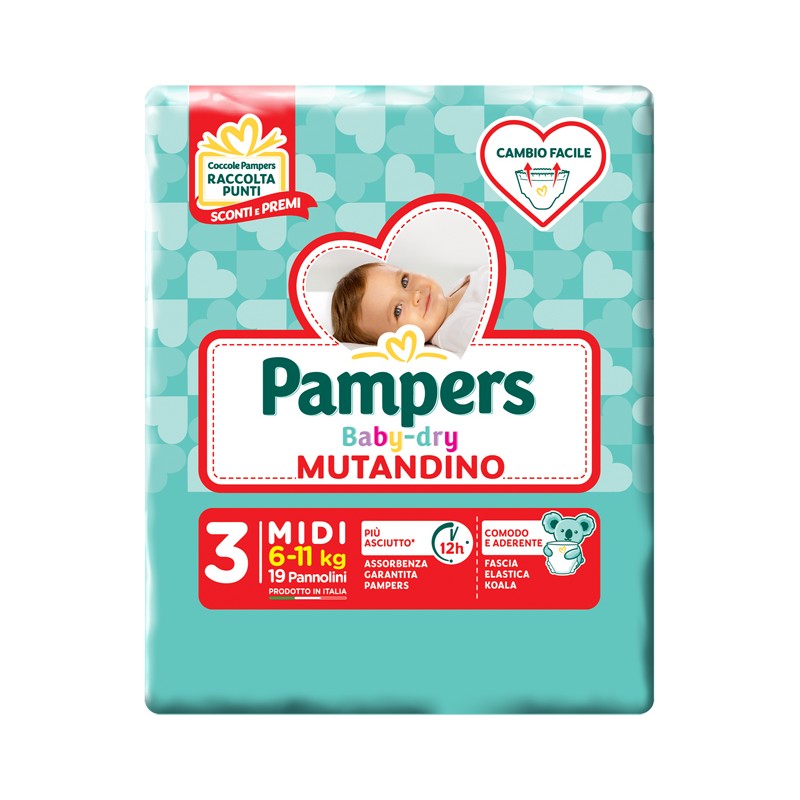 Fater Pampers Baby Dry Mutandina Midi Small Pack 19 Pezzi