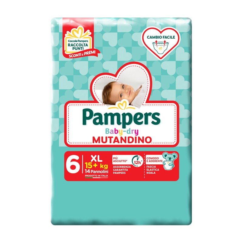 Fater Pampers Baby Dry Mutandina Xl 6 Small Pack 14 Pezzi