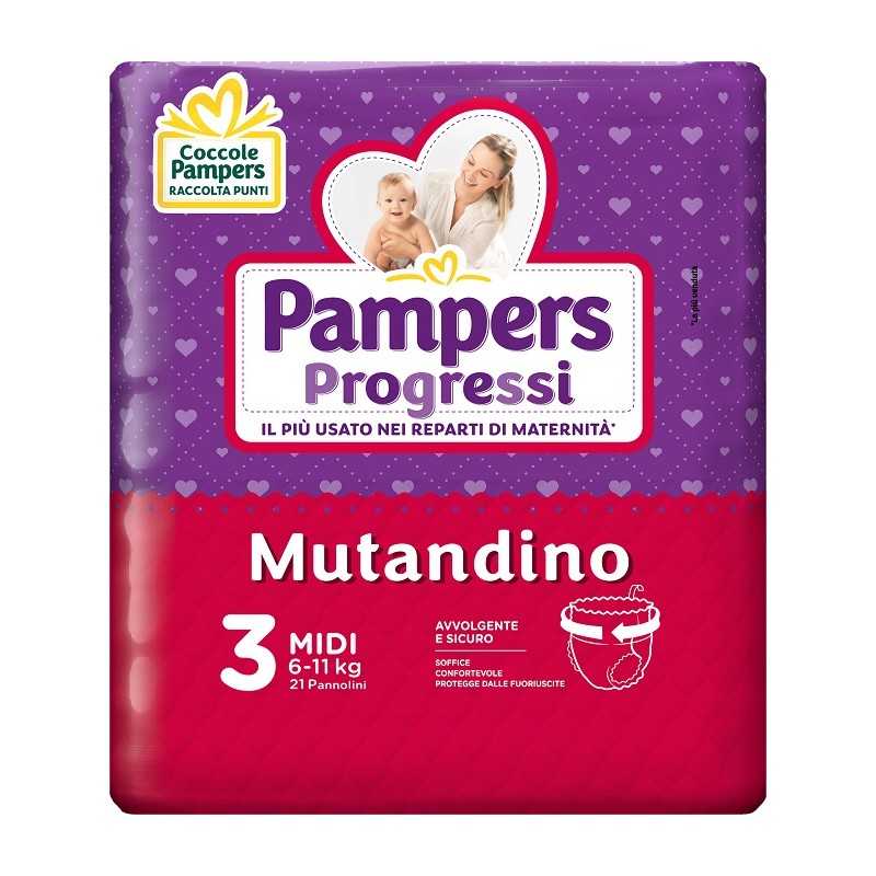 Fater Pampers Progretgtgi Mutandino Cp Tg3 Midi 21 Pezzi