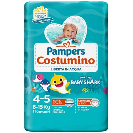 Fater Pampers Costumino Baby Shark Cp S 4-5 11 Pezzi