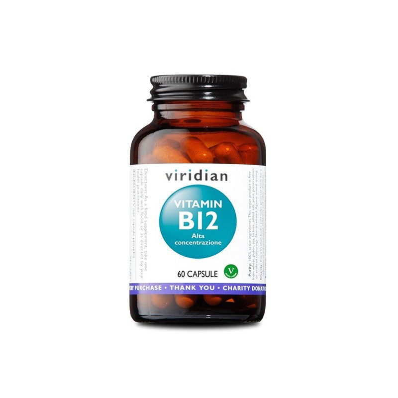 Natur Viridian Vitamin B12 High Potency 60 Capsule Viridian Vitamina B12 Alta Concentrazione