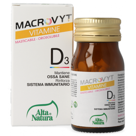 Alta Natura-inalme Macrovyt Vitamina D3 Veg 60 Compresse Orosolubili