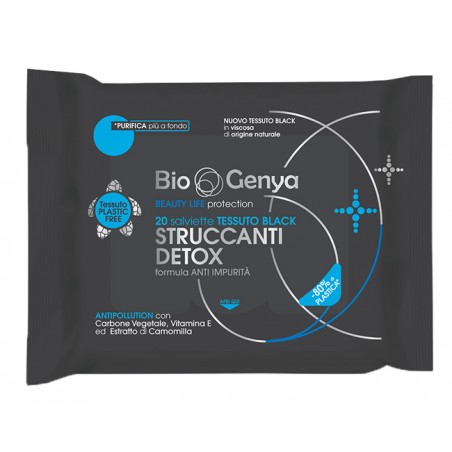 Diva International Biogenya Beauty Life Protection 20 Salviette Tessuto Black Struccanti Detox