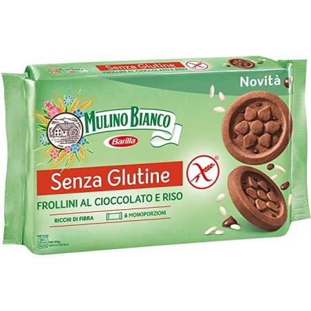 Barilla G. E R. Fratelli Mulino Bianco Senza Glutine Frollini Al Cioccolato E Riso 6 Monoporzioni Da 41,66 G