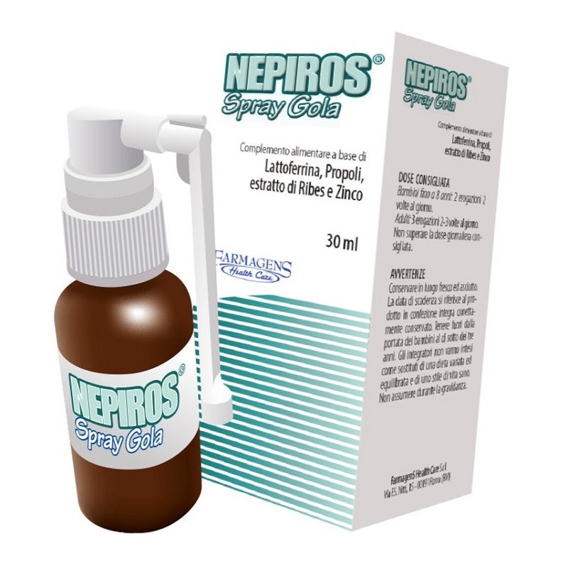 Farmagens Health Care Nepiros Spray Gola 30 Ml Nuova Formula