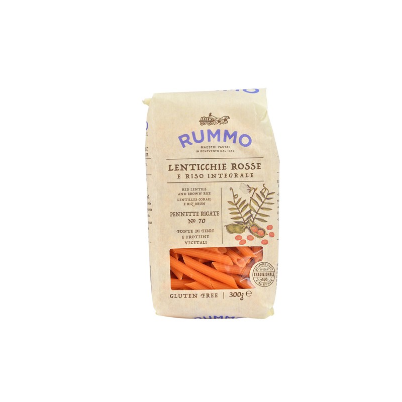 Rummo Pennette Rigate N 70 Lenticchie Rosse E Riso Integrale 300 G