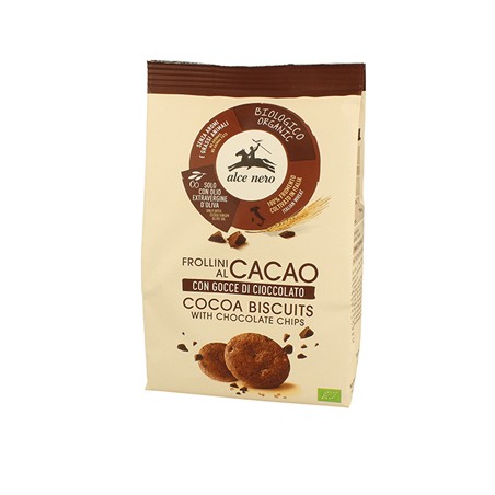 Alce Nero Frollino Al Cacao Con Gocce Di Cioccolato Bio 250 G