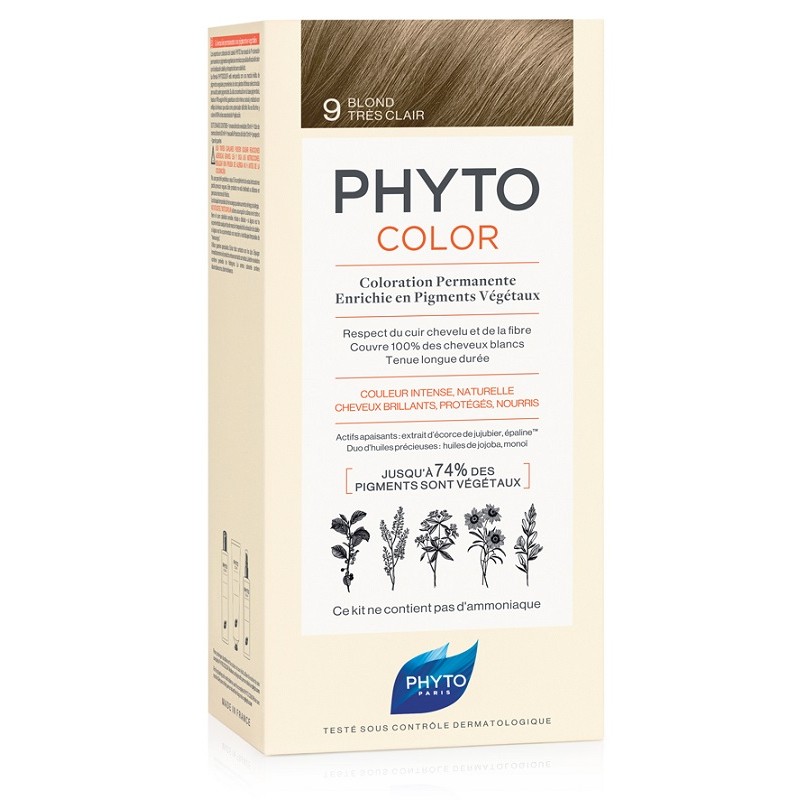 Phytocolor 9 Biondo Chiariss 1 Latte + 1 Crema + 1 Maschera + 1 Paio Di Guanti