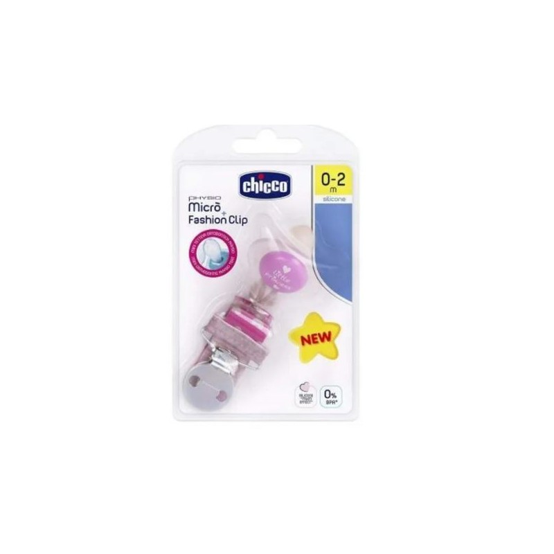 Chicco Succhietto Micro+clip Girl 0-2 Mesi Silicone B