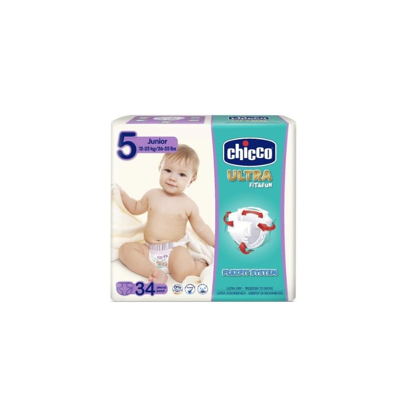 Chicco Pannolino Doppio Ultra Junior 34 Pezzi