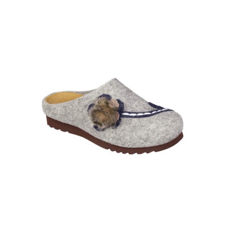 Scholl Shoes Hermeline Felt+flower Womens Grey 41 Materiale Tomaia Feltro Fodera Tomaia Sfoderato Sottopiede Microfibra Suola Ev