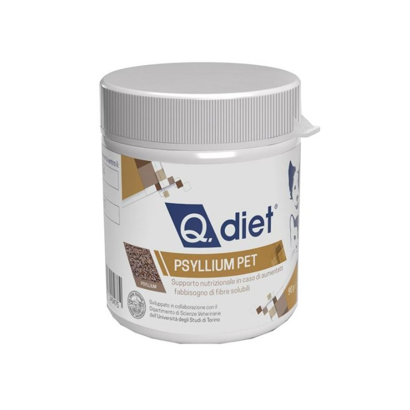 Q Vet Q Diet Psyllium Pet Polvere 90 G