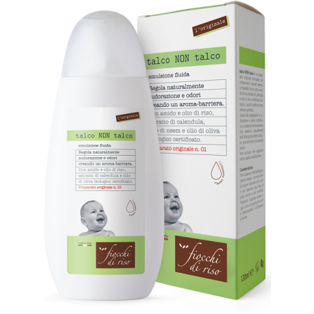 flacone 120 ml talco non talco fiocchi di riso