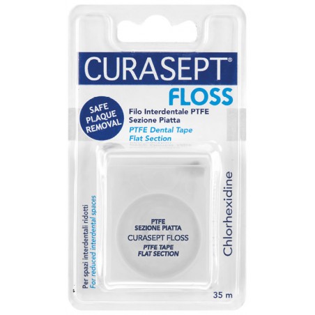 Curasept Floss Ptfe Tape Clorexidina sezione piatta