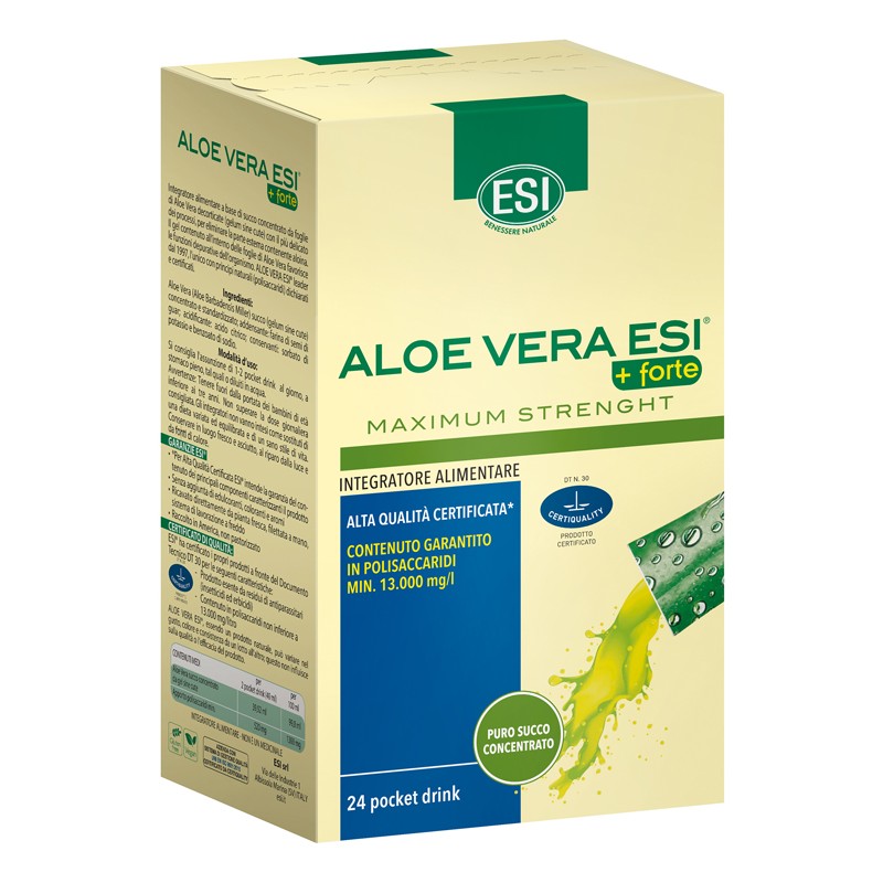 Esi Aloe Vera Succo + Forte 24 Pocket Drink