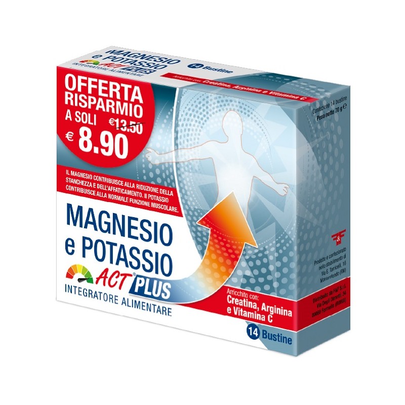 F&f Magnesio E Potassio Act Plus 14 Bustine