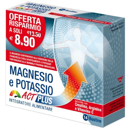 F&f Magnesio E Potassio Act Plus 14 Bustine