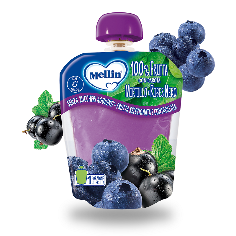 Danone Nutricia Soc. Ben. Mellin Pouch Mirtillo/ribes 90 G