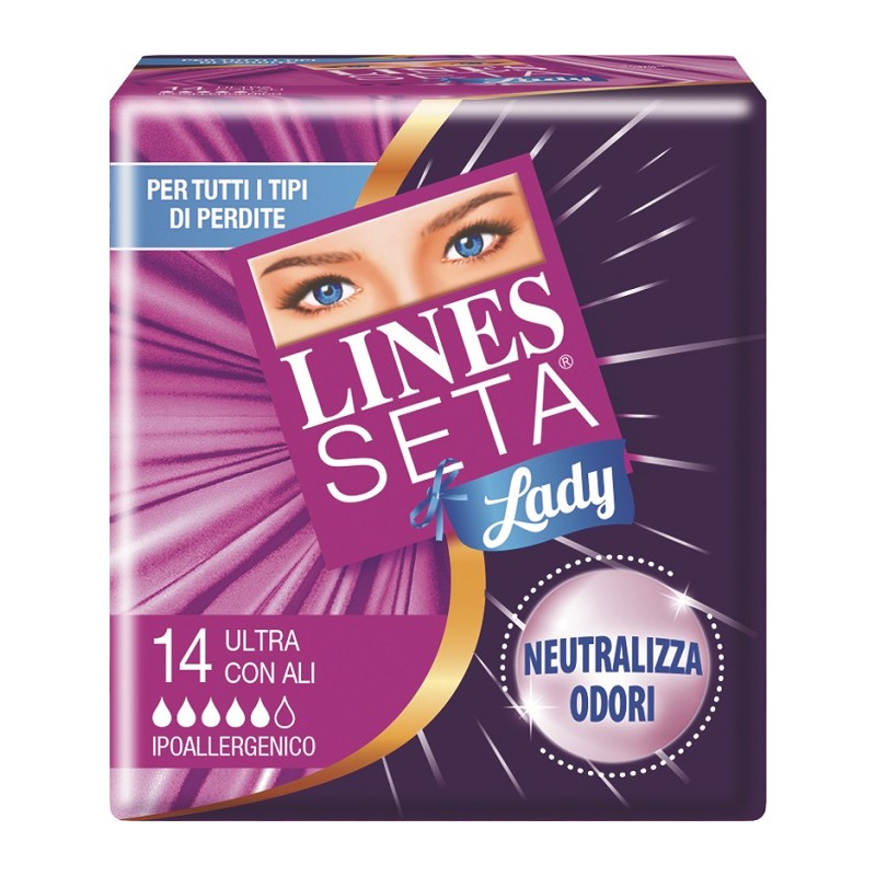 Fater Assorbente Lines Seta Ultra Lady Con Ali 14 Pezzi